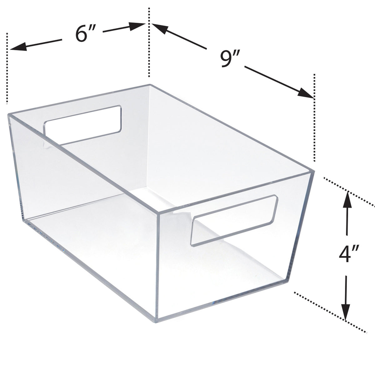 Small Organizer Storage Tote Bin with Handle 9W x 6D x 4H, 4-Pack –  DANONI