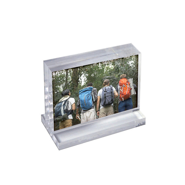 The Imperial Collection: Acrylic Block Frame on Acrylic Base, Horizontal 8.5"W X 5.5"H