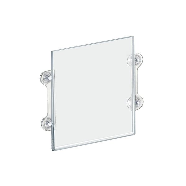 Clear Acrylic Window/Door Sign Holder Frame with Suction Cups 11''W x 14''H, 2-Pack