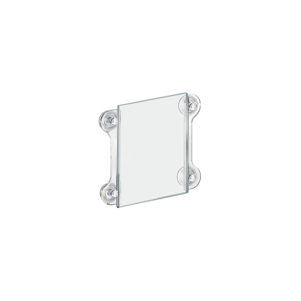 Clear Acrylic Window/Door Sign Holder Frame with Suction Cups 5.5''W x 8.5''H, 2-Pack