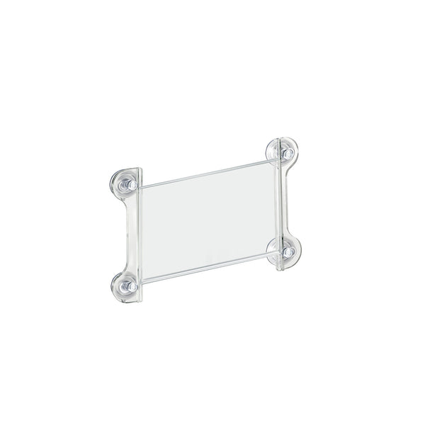 Clear Acrylic Window/Door Sign Holder Frame with Suction Cups 8.5''W x 5.5''H, 2-Pack