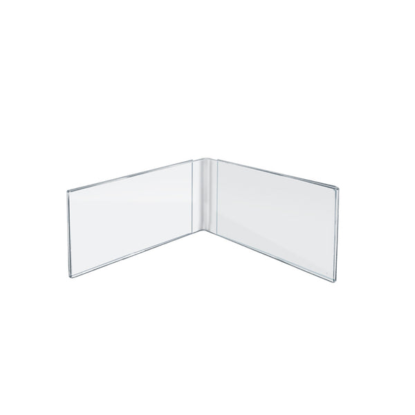 Clear Acrylic Double Photo Holder, Side by Side Dual Frame , Size 6"W x 4"H, 10-Pack