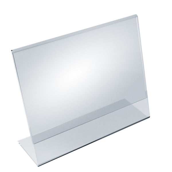Angled L-Shaped Sign Holder Frame with Slant Back Design 12"x 9''High- Horizontal/Landscape, 10-Pack