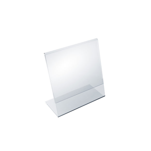 Angled L-Shaped Sign Holder Frame with Slant Back Design 5"x 5''High- Square, 10-Pack
