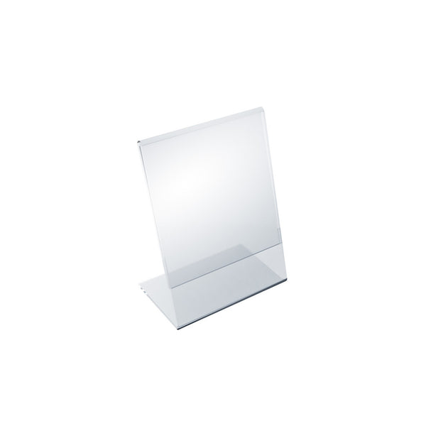 Angled L-Shaped Sign Holder Frame with Slant Back Design 3.5"x 5''High- Vertical/Portrait, 10-Pack