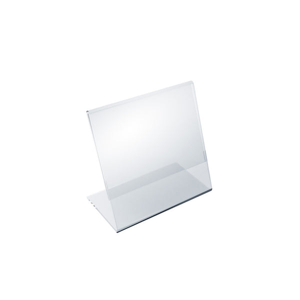 Angled L-Shaped Sign Holder Frame with Slant Back Design 4.5"x 4.5''High- Square, 10-Pack
