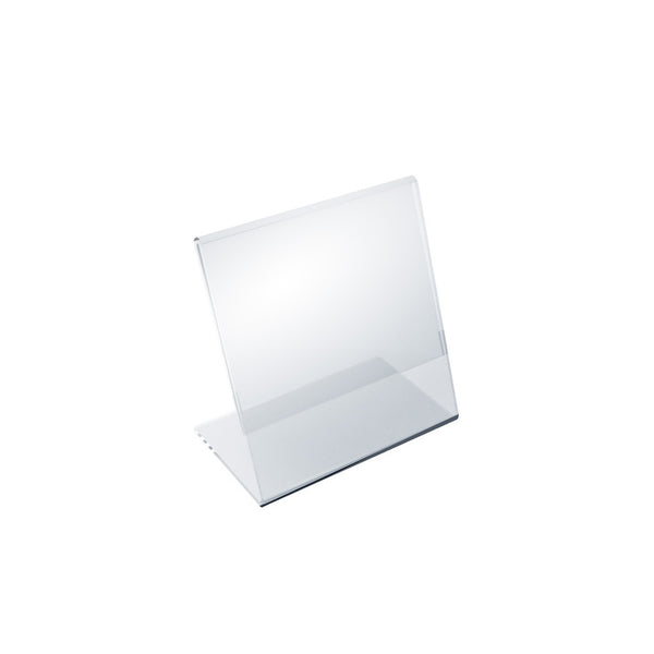 Angled L-Shaped Sign Holder Frame with Slant Back Design 3.5"x 4.5''High- Vertical/Portrait, 10-Pack