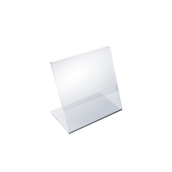 Angled L-Shaped Sign Holder Frame with Slant Back Design 3.5"x 3.5''High- Square, 10-Pack