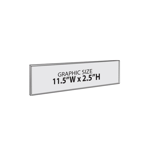 Self Adhesive Tape Clear Acrylic Wall Sign Holder Frame 11.5" W x 2.5" H - Landscape/Horizontal, 10-Pack