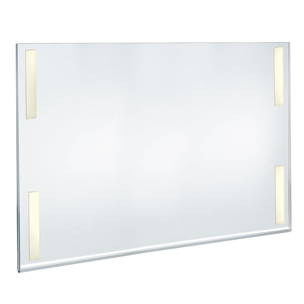 Self Adhesive Clear Acrylic Wall Sign Holder Frame 22" W x 17" H -Landscape / Horizontal, 2-Pack