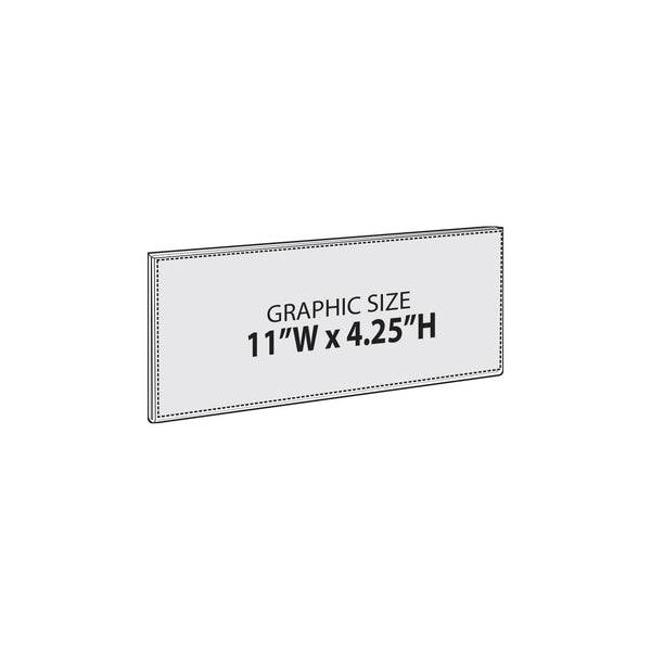11"W x 4.25"H Sign w/ Adhesive Tape, 10-Pack