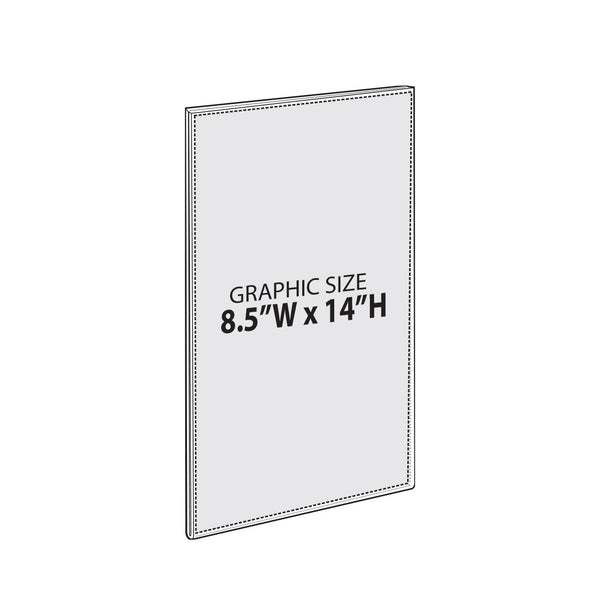 Clear Acrylic Magnet Back Sign Holder Frames 8.5" W x 14" H - Vertical / Portrait, 10-Pack