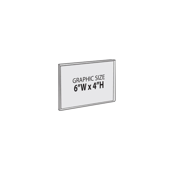 Clear Acrylic Magnet Back Sign Holder Frames 6" W x 4" H - Horizontal / Landscape, 10-Pack
