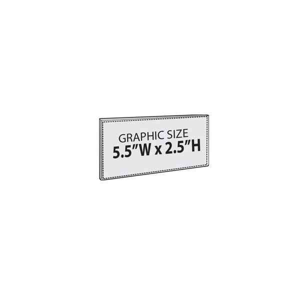 Clear Acrylic Magnet Back Sign Holder Frames 5.5" W x 2.5" H - Horizontal / Landscape, 10-Pack