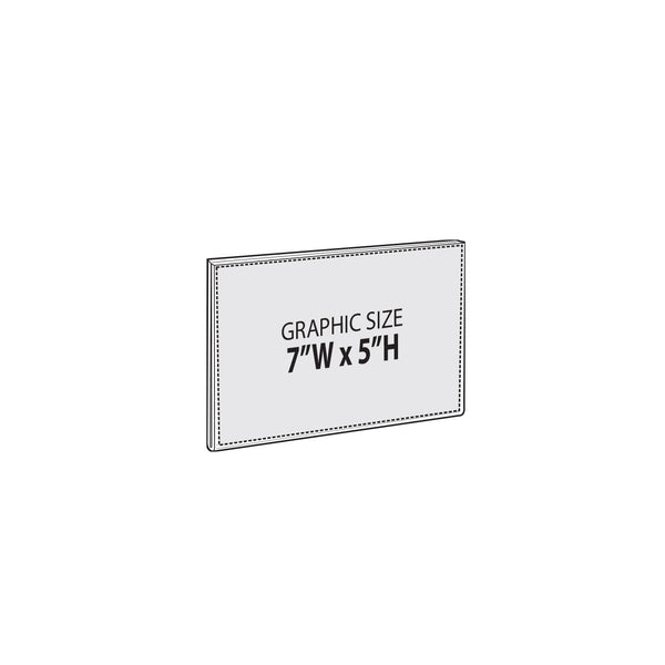 Clear Acrylic Magnet Back Sign Holder Frames 7" W x 5" H - Horizontal / Landscape, 10-Pack
