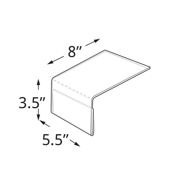 5.5"W x 3.5"H Shelf Sign Holder, 10-Pack