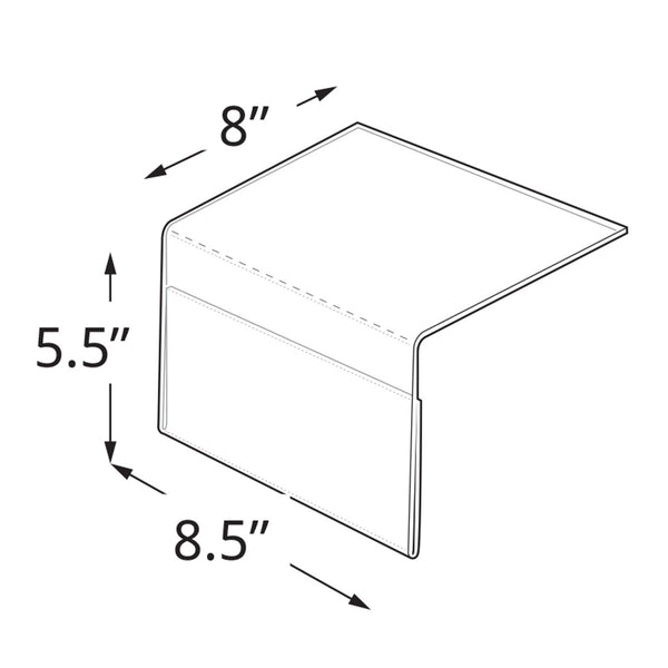 8.5"W x 5.5"H Shelf Sign Holder, 10-Pack