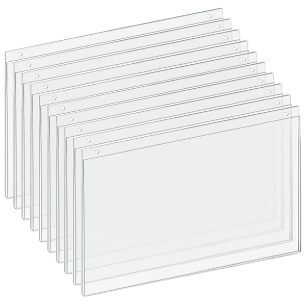 Clear Acrylic Wall Hanging Frame 14" wide x 8.5'' High - Horizontal/Landscape, 10-Pack
