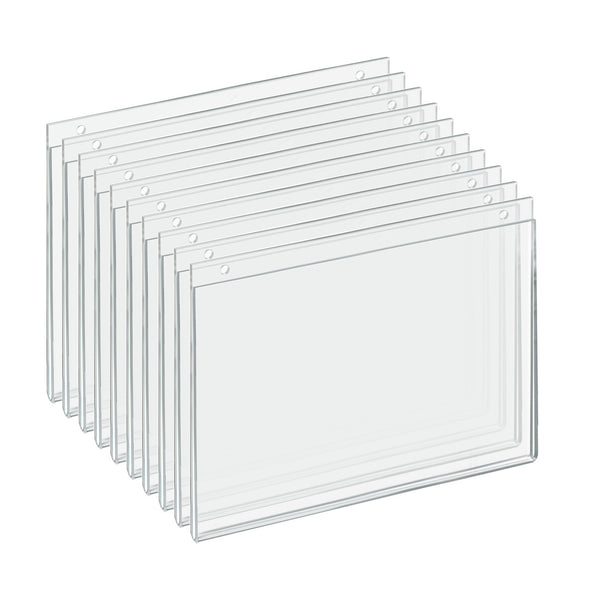 Clear Acrylic Wall Hanging Frame 12" Wide x 9'' High- Horizontal/Landscape, 10-Pack