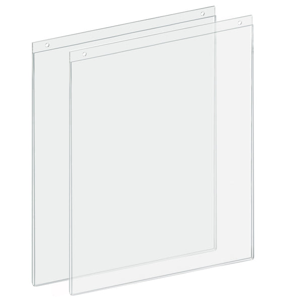 Clear Acrylic Wall Hanging Frame 17" wide x 22'' High - Vertical/Portrait, 2-Pack
