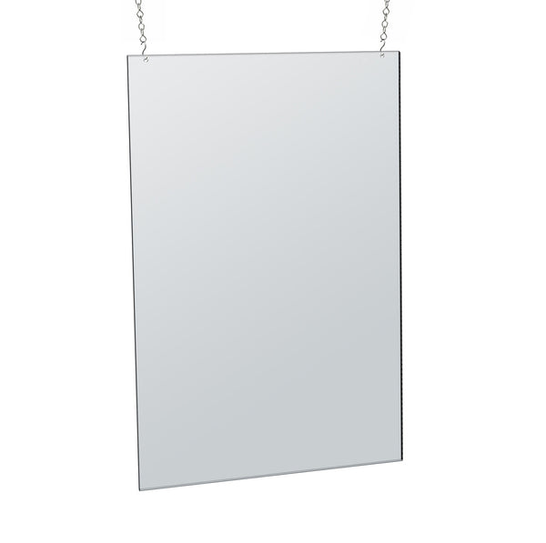 Clear Acrylic Hanging Ceiling Poster Frame 24" Wide X 36" High Vertical/Portrait. Includes Hanging Hardware Kit