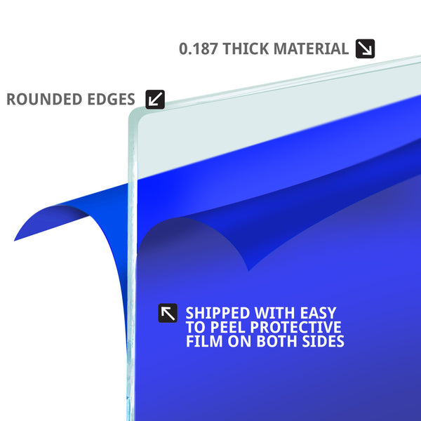 Clear Acrylic 4-Way Divider Shield for Table, Crossed Plastic Barrier Multi-Section 4 Person Divider Desk Barrier, Plexiglass Sneeze Guard Protector, Overall Size: 40.5" wide x 20" high