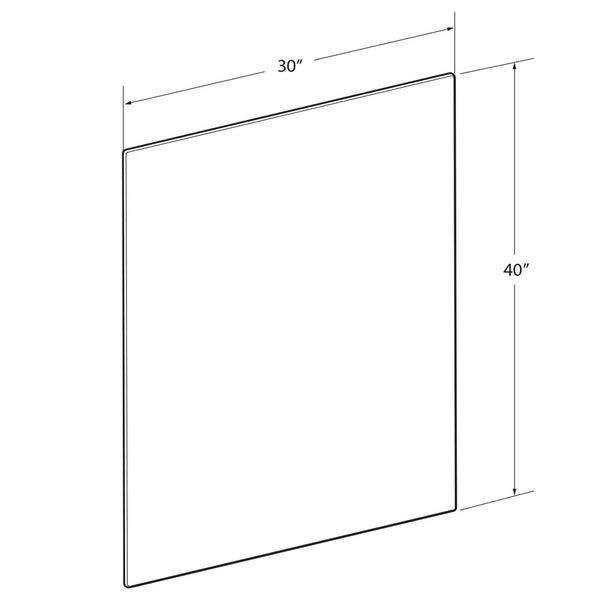 Plexiglass Acrylic Sheets Cut to Size, Clear Plastic Panels, Size: 30" x 40" x 3/16" Thick with Square Corners, 2-Pack