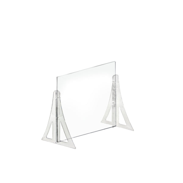 20" x 20" New Counter Acrylic Shield, Plexiglass Protective Panel, Splash Guard. New Support Stands. Adjustable Heights. Acrylic .100" Thick, 2-Pack