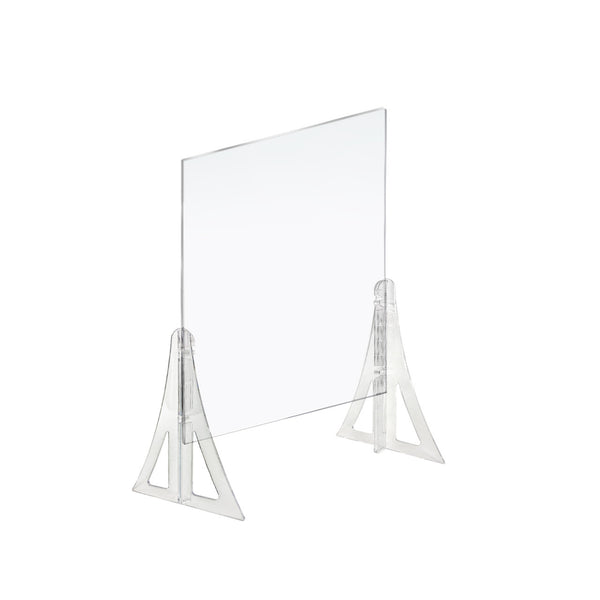 23.5" x 31.5" New Counter Acrylic Shield, Plexiglass Protective Panel, Splash Guard. New Support Stands. Adjustable Heights. Acrylic .1875" Thick (Former item#179822), 2-Pack