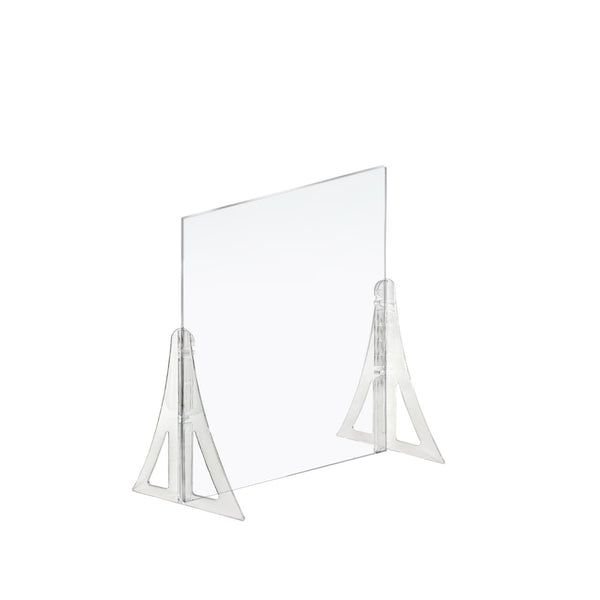 23.5" x 31.5" New Counter Acrylic Shield, Plexiglass Protective Panel, Splash Guard. New Support Stands. Adjustable Heights. Acrylic .1875" Thick (Former item#179822), 2-Pack