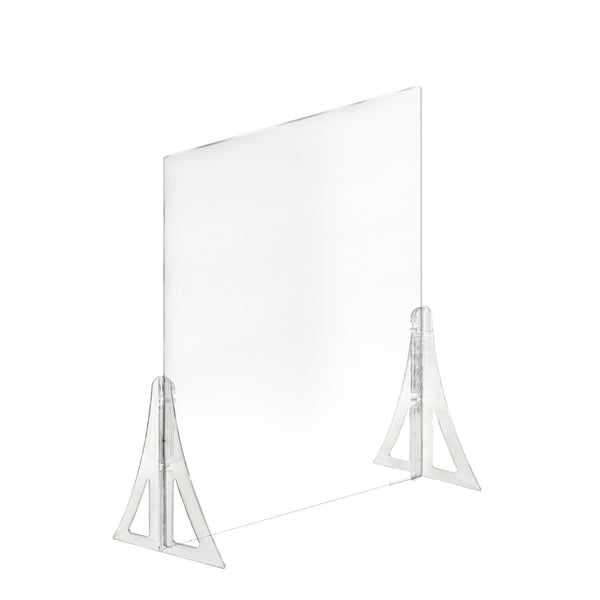 30" x 40" New Counter Acrylic Shield, Plexiglass Protective Panel, Splash Guard. New Support Stands. Adjustable Heights. Acrylic .1875" Thick, 2-Pack