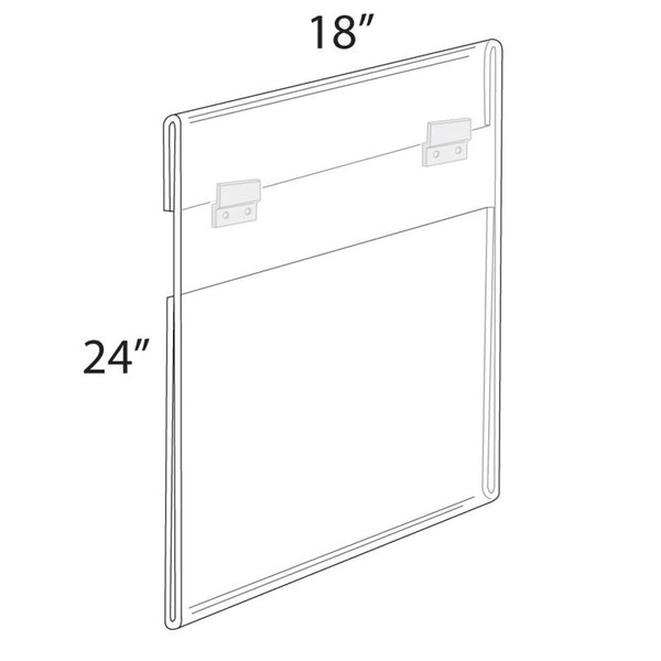 18"W x 24"H Wall Mounted Poster Frame. Mounting Hardware Included.