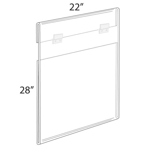 22"W x 28"H Wall Mounted Poster Frame. Mounting Hardware Included.