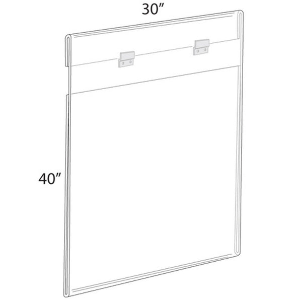 30"W x 40"H Wall Mounted Poster Frame. Mounting Hardware Included.