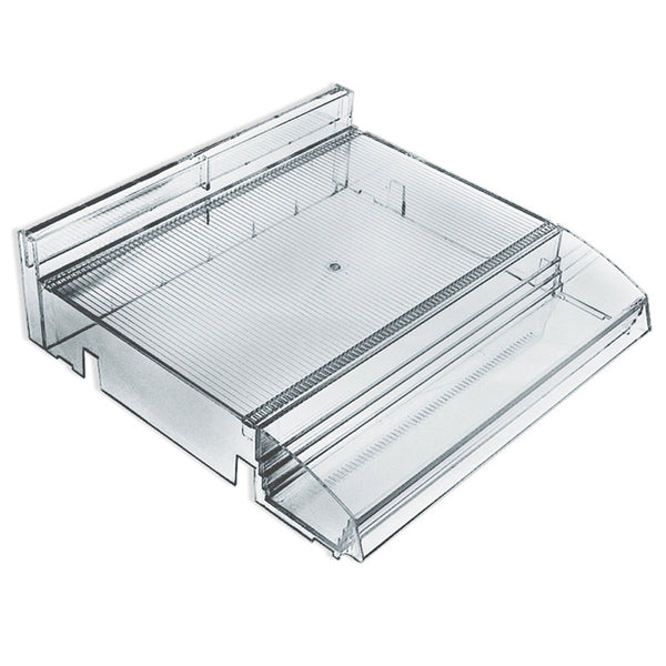 Modular Adjustable Cosmetic Tray (Clear) 12" Wide with Tester Tray, 2-Pack