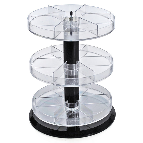 Three Tier Revolving Display 13.5"H x 11"Dia. - 18 Sections
