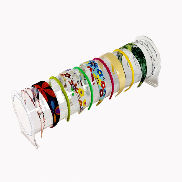 Acrylic Headband Counter Display 24.25" W x 6.5" H