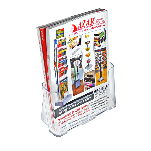 Letter Size Brochure Holder for Counter or Wall, 2-Pack