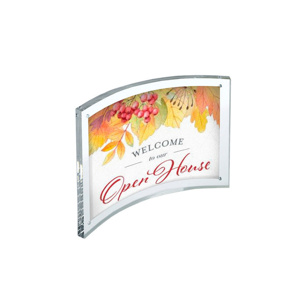 Curved Magnetic Acrylic Sign Holder 7"W X 5"H, 2-Pack