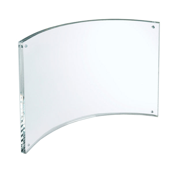 Curved Magnetic Acrylic Sign Holder 11"W X 8.5"H, 2-Pack