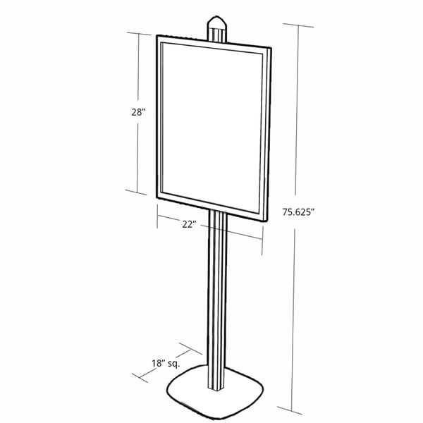 Sky Tower Display Kit with 22"W x 28"H Snap Frame