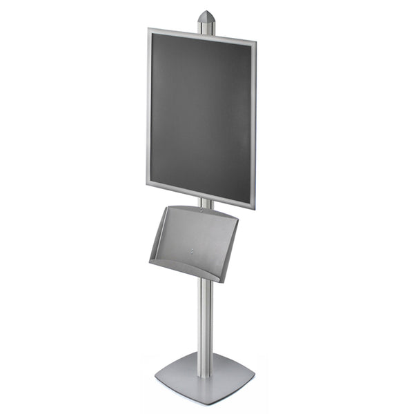 Sky Tower Display Kit with 22"W x 28"H Snap Frame and Steel Brochure Shelf