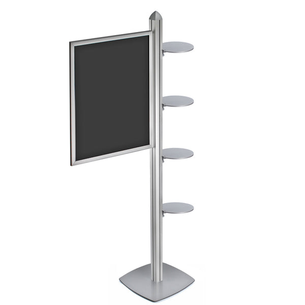 Sky Tower Display Kit with 22"W x 28"H Slide-in Frame and Four Round Shelves