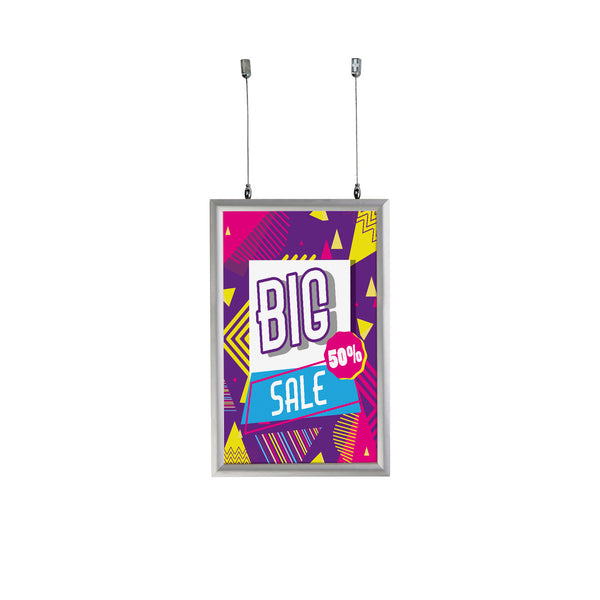 11"W x 17"H Double-Sided Hanging Snap Frame