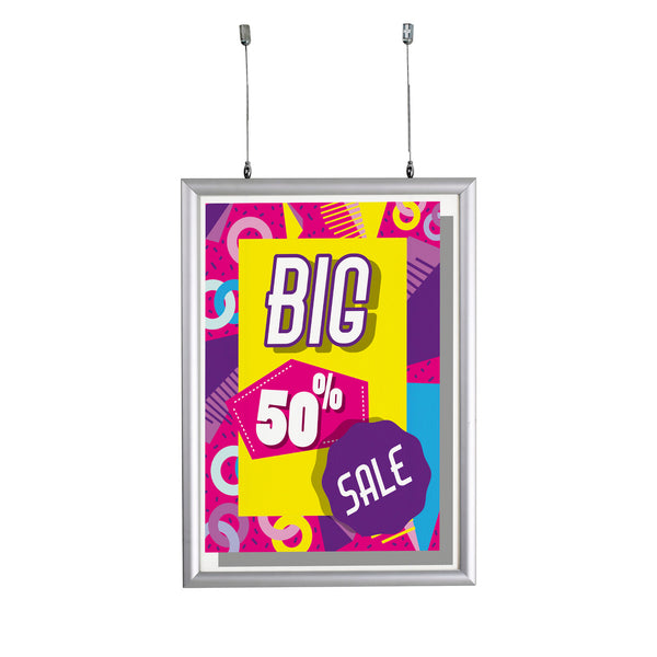 22"W x 28"H Double-Sided Hanging Snap Frame