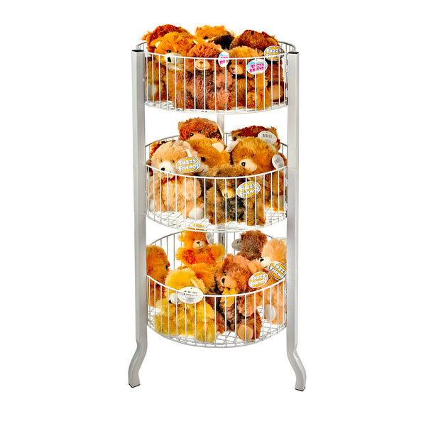 Three-Tiered Large White Wire Bin