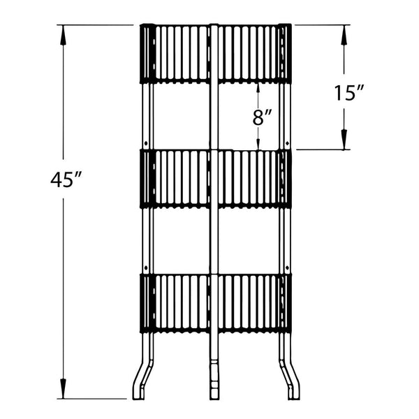 Three-Tiered Large White Wire Bin