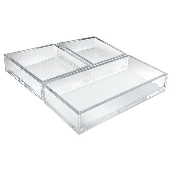Deluxe Tray 3 Piece Set - Square Trays and Large Tray