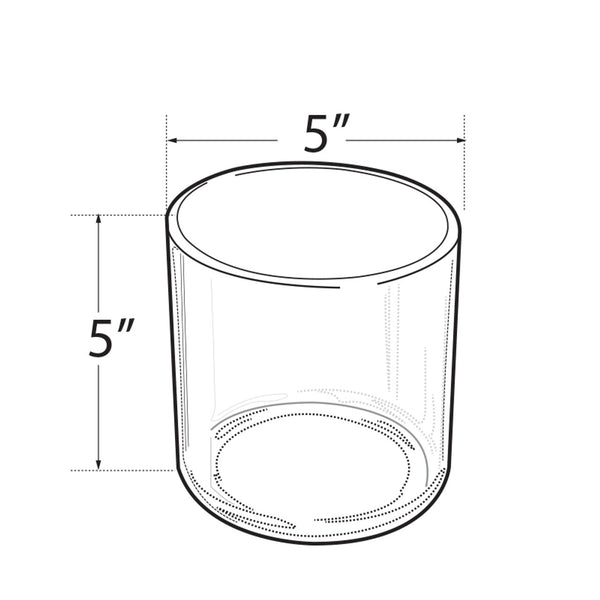 5" Dia. Deluxe Clear Acrylic Round Cylinder Bin for Counter, 4-Pack