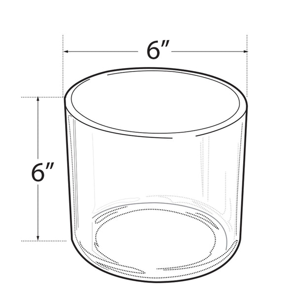 6" Dia. Deluxe Clear Acrylic Round Cylinder Bin for Counter, 4-Pack